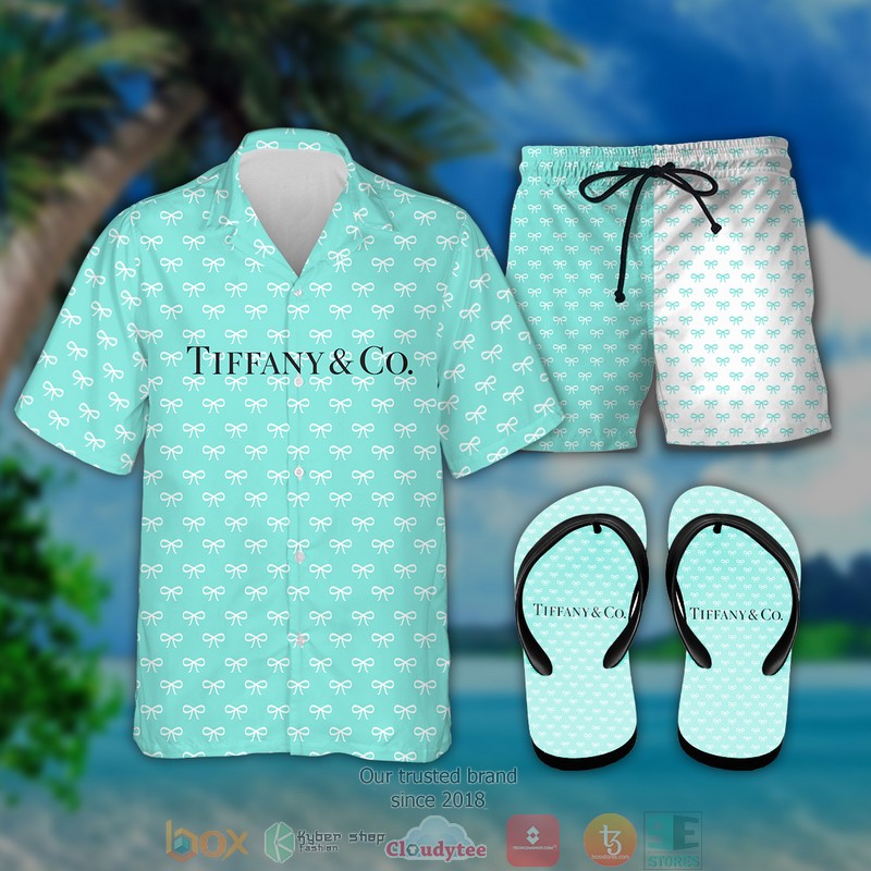 Tiffany N Co Cyan Hawaiian Shirt And Short Tiffany N Co Cyan Hawaiian Shirt And Short