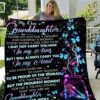 To My Granddaughter I Love You 3D Butterfly Meaningful Word Quilt Gifts For Granddaughter Premium Quilt Blanket Size Throw