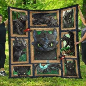 Toothless How To Train Your Dragon Quilt Blanket Quilt Blanket