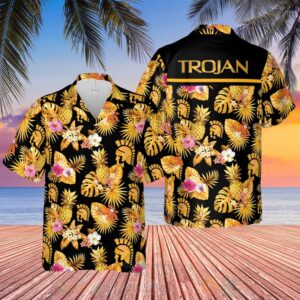Trojan Condoms Hawaiian Shirt