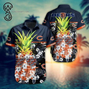 Tropical Pineapple Chicago Bears Combo Hawaiian Shirt And Shorts