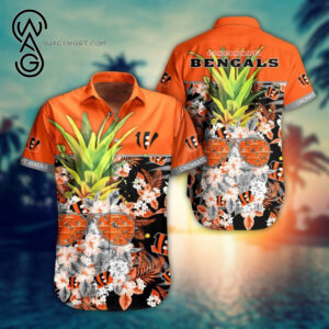 Tropical Pineapple Cincinnati Bengals Combo Hawaiian Shirt And Shorts