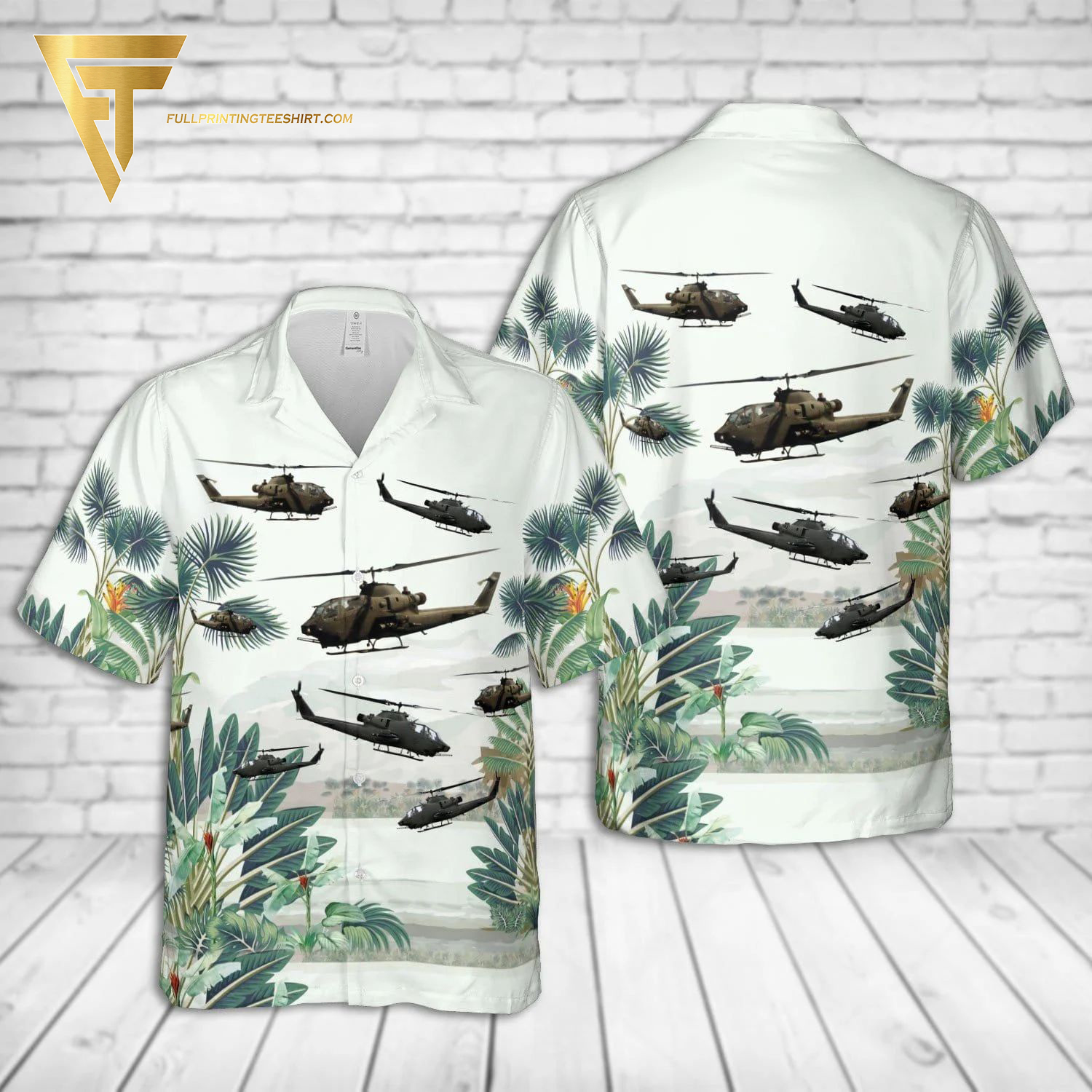 Tropical Palm Tree Us Army Ah-1F Cobra All Over Print Hawaiian Shirts And Beach Shorts Tropical Palm Tree Us Army Ah-1F Cobra All Over Print Hawaiian Shirts And Beach Shorts