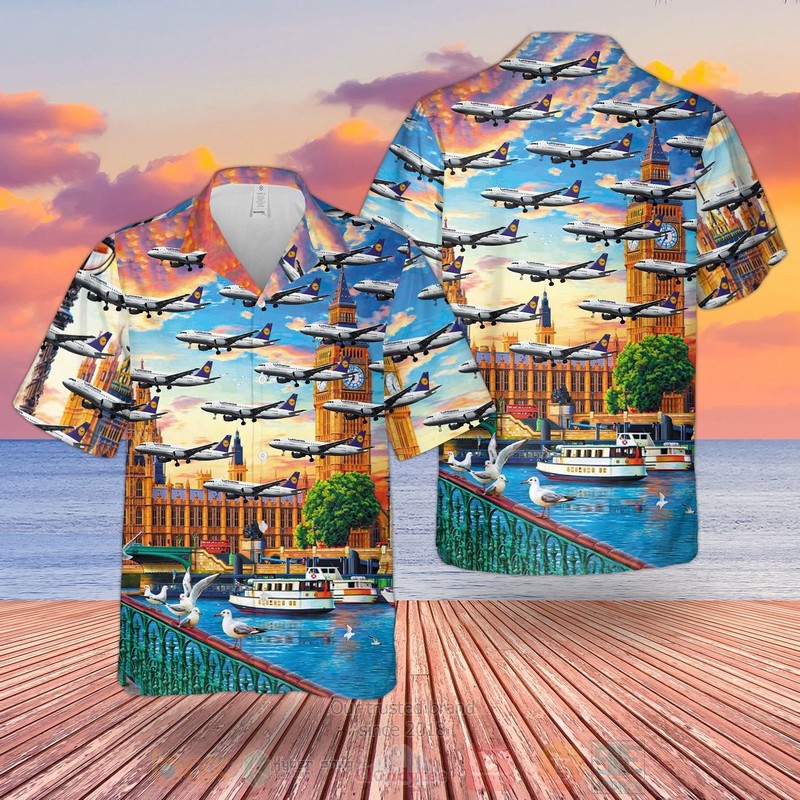 Uk Airlines Lufthansa Airbus A320-200 Hawaiian Shirt Uk Airlines Lufthansa Airbus A320-200 Hawaiian Shirt