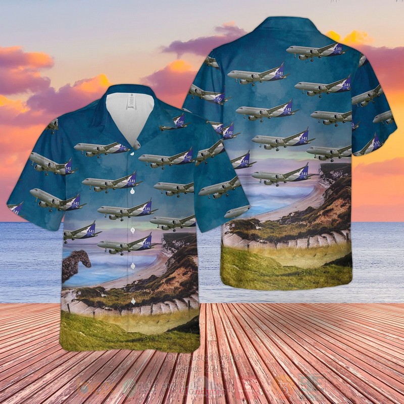 Uk Airlines Scandinavian Airlines Sas Airbus A320Neo Hawaiian Shirt Uk Airlines Scandinavian Airlines Sas Airbus A320Neo Hawaiian Shirt