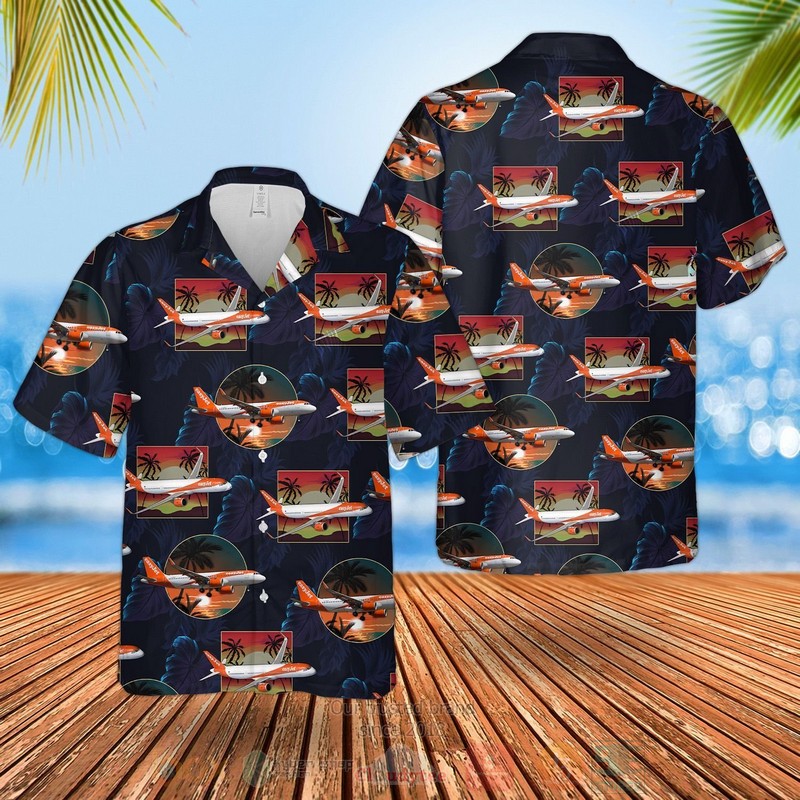Uk Airlines Easyjet Airbus A320Neo Hawaiian Shirt Uk Airlines Easyjet Airbus A320Neo Hawaiian Shirt