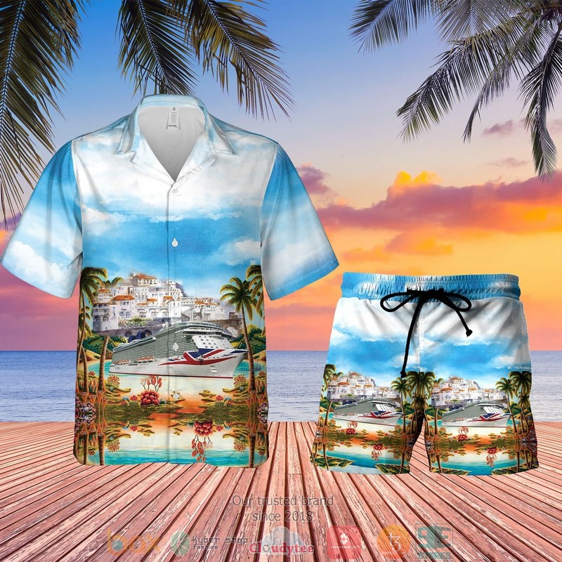 Uk P&O Cruises Mv Britannia Hawaiian Shirt Uk P&O Cruises Mv Britannia Hawaiian Shirt