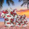 Uk Royal Mail Van Red-White Hawaiian Shirt