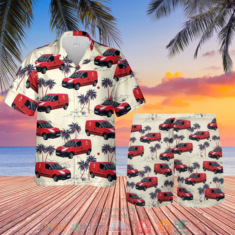 Uk Royal Mail Van Palm Tree Hawaiian Shirt Uk Royal Mail Van Palm Tree Hawaiian Shirt