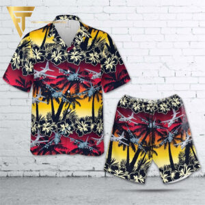 Us Air Force Lockheed Ac-130 All Over Print Hawaiian Shirts And Beach Shorts
