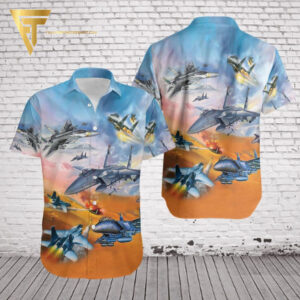 Us Air Force Mcdonnell Douglas F-15 Eagle All Over Print Hawaiian Shirts And Beach Shorts