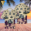 Us Air Force Sikorsky Mh-53 Pave Low Purple Palm Tree All Over Print Hawaiian Shirts And Beach Shorts