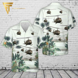 Us Army Bell Uh-1 Huey All Over Print Hawaiian Shirts And Beach Shorts