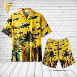 Us Army Cessna O-1 Bird All Over Print Hawaiian Shirts And Beach Shorts