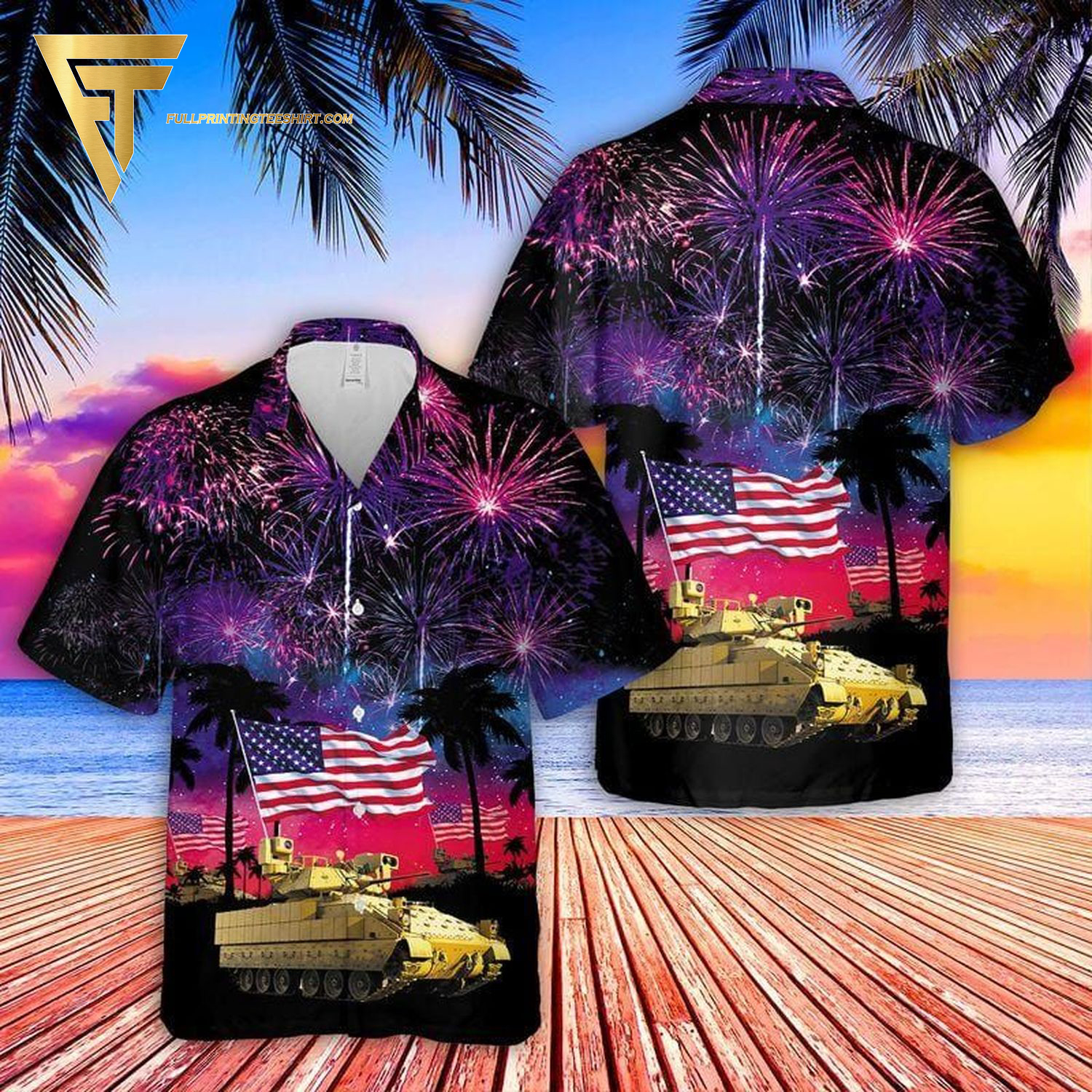 Us Army M2A3 Bradley For Independence Day All Over Print Hawaiian Shirts And Beach Shorts Us Army M2A3 Bradley For Independence Day All Over Print Hawaiian Shirts And Beach Shorts