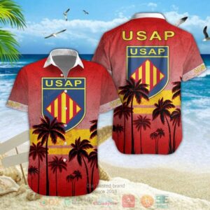 Usa Perpignan Palm Tree Hawaiian Shirt