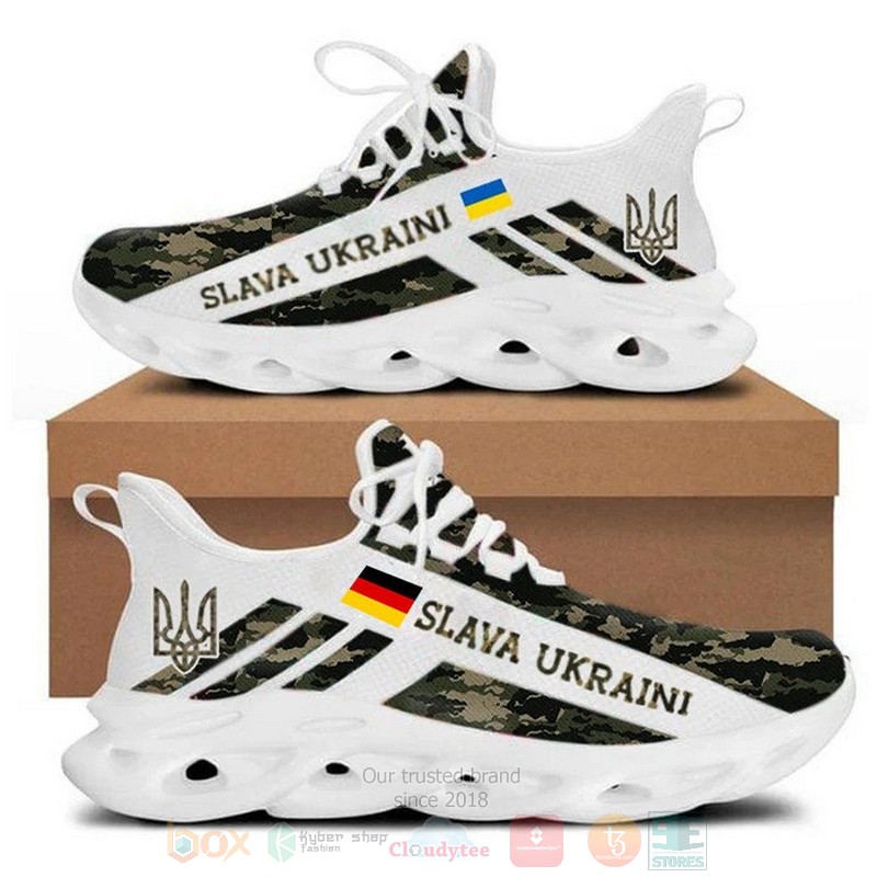 Ukraine Flag Germany Flag Slava Ukraini Camo Clunky Max Soul Shoes Ukraine Flag Germany Flag Slava Ukraini Camo Clunky Max Soul Shoes