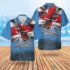 United Kingdom Flag Raf Boeing E-3D Sentry Aew1 Hawaiian Shirt