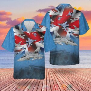 United Kingdom Flag Raf Historical Tornado Gr4 Hawaiian Shirt