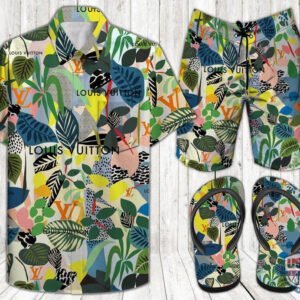 Louis Vuitton Combo Hawaiian Shirt And Short 32