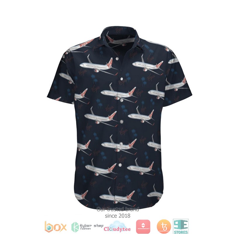 Virgin Australia Airlines Orange Hawaiian Shirt Virgin Australia Airlines Orange Hawaiian Shirt