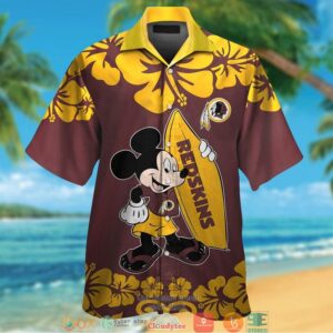 Washington Redskins Mickey Mouse Hawaiian Shirt