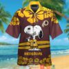 Washington Redskins Yellow Hibiscus Snoopy Hawaiian Shirt