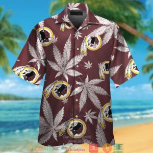 Washington Redskins Cannabis Hawaiian Shirt