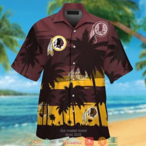 Washington Redskins Coconut Island Dark Red Hawaiian Shirt