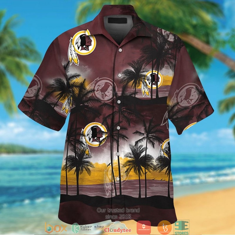 Washington Redskins Coconut Island Ocean Hawaiian Shirt Washington Redskins Coconut Island Ocean Hawaiian Shirt