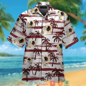 Washington Redskins Coconut White Hawaiian Shirt
