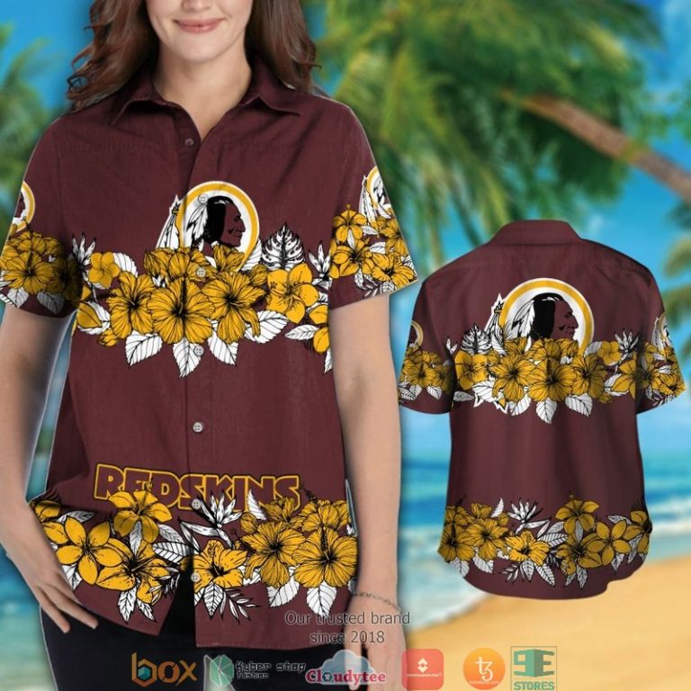Washington_Redskins_hibiscus_flower_line_Hawaiian_Shirt_short_1_2-768x768-1