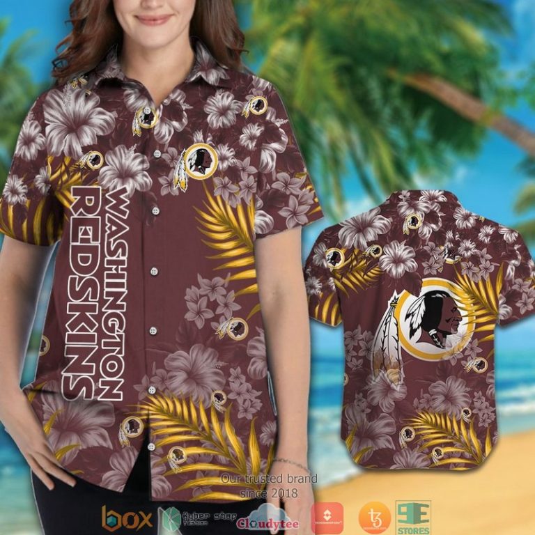 Washington_Redskins_hibiscus_leaf_Hawaiian_Shirt_Short_1_2-768x768-1
