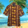 Washington Redskins Leaf Hibiscus Square Pattern Hawaiian Shirt