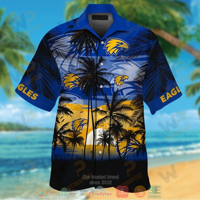 West Coast Eagles Hawaiian Shirt And Shorts West Coast Eagles Hawaiian Shirt And Shorts