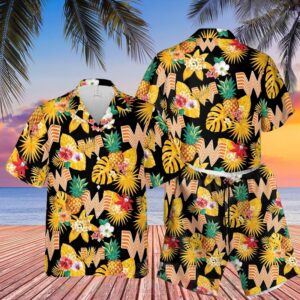Whataburger Fast Food Lovers Black-Yellow Hawaiian Shirt