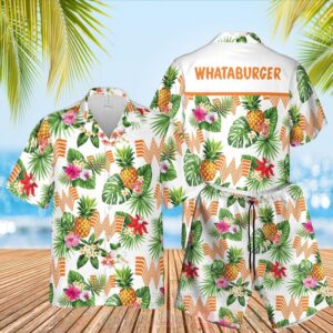 Whataburger Fast Food Lovers White Hawaiian Shirt