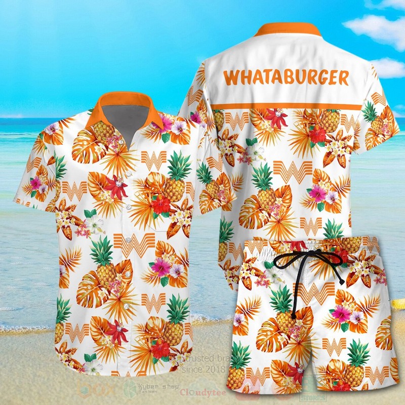 Whataburger Pineapple Orange Hawaiian Shirt Whataburger Pineapple Orange Hawaiian Shirt
