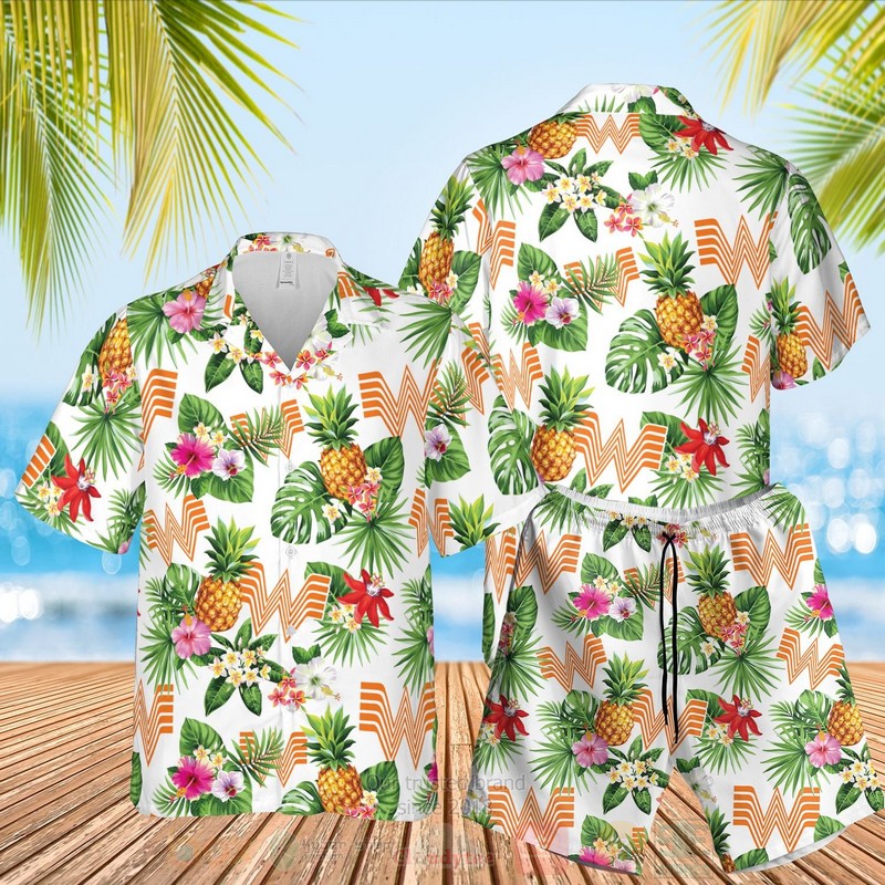 Whataburger White Hawaiian Shirt Whataburger White Hawaiian Shirt