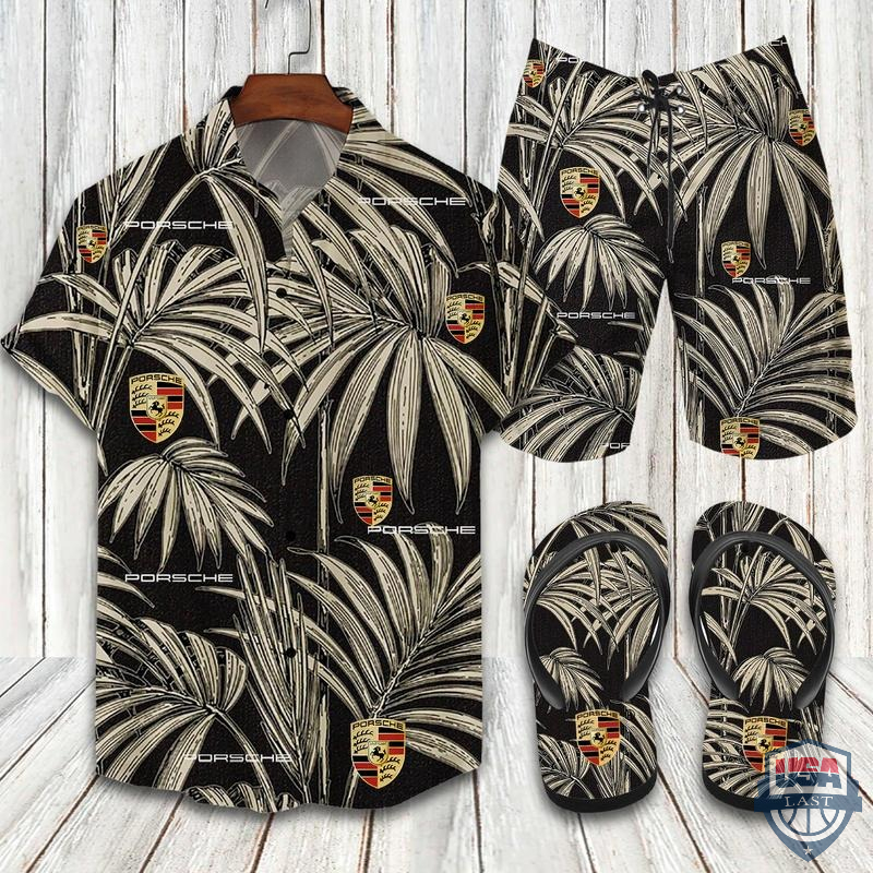 Porsche Hawaiian Shirt Beach Short And Flip Flops 02 Porsche Hawaiian Shirt Beach Short And Flip Flops 02