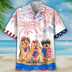 Yorkshire Terrier Independence In Comping Hawaiian Shirt