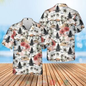 Rn Historical Resolution-Class Ugm-27 Polaris Ballistic Missile Submarine White Hawaiian Shirt