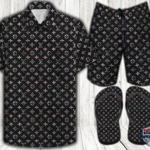 Louis Vuitton Combo Hawaiian Shirt And Short 27