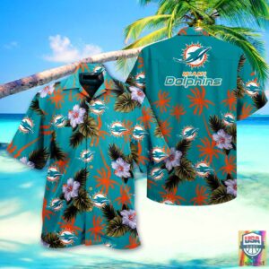 Miami Dolphins Nfl Hawaiian Shirt Beach Short