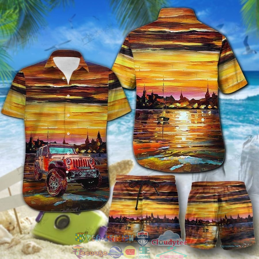 Tractor Sunset Hawaiian Shirt And Shorts Tractor Sunset Hawaiian Shirt And Shorts
