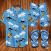 Porsche Hawaiian Shirt Beach Short And Flip Flops