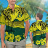 Oregon Ducks Hibiscus Hawaiian Shirt Beach Short