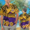 Lsu Tigers Hibiscus Hawaiian Shirt Beach Short