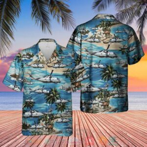 Royal Navy Merlin Hm Mk2 Hawaiian Shirt