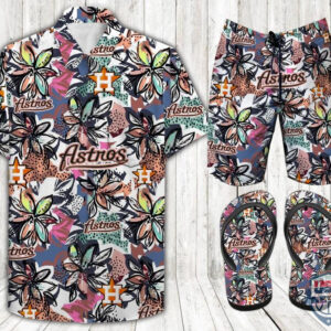 Houston Astros Hawaiian Shirt Beach Short And Flip Flops